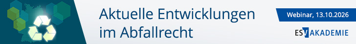 Webinar: Aktuelle Entwicklungen im Abfallrecht, 13.10.2026