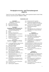 Dokument Wertpapiererwerbs- und Übernahmegesetz (WpÜG)