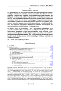 Dokument § 13 Finanzierung des Angebots