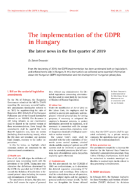 Dokument The implementation of the GDPR in Hungary