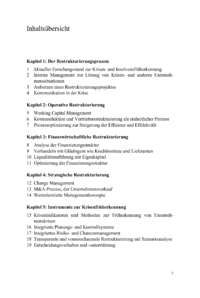Dokument Inhaltsübersicht