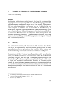 Dokument Verhandeln mit Gläubigern wie Kreditinstitute und Lieferanten