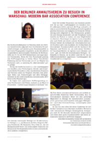Dokument Der Berliner Anwaltsverein zu Besuch in Warschau: Modern Bar Association Conference