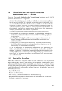 Dokument Die technischen und organisatorischen Maßnahmen (Art. 32 DSGVO)