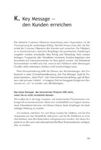 Dokument Key Message &mdash; den Kunden erreichen