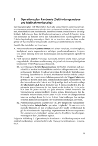 Dokument Operationsplan Pandemie (Gefährdungsanalyse und Maßnahmenkatalog)