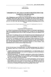 Dokument EU-NNVO Netzneutralit&auml;t