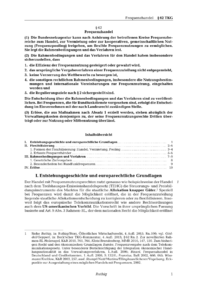 Dokument &sect; 62 Frequenzhandel