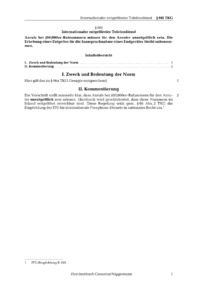 Dokument § 66l Internationaler entgeltfreier Telefondienst