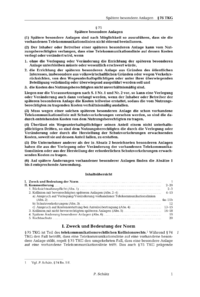 Dokument § 75 Spätere besondere Anlagen