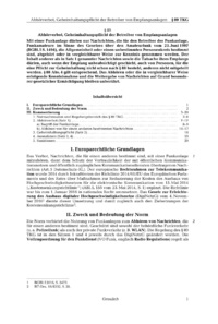 Dokument § 89 Abhörverbot, Geheimhaltungspflicht der Betreiber von Empfangsanlagen