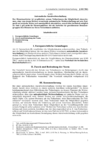 Dokument § 103 Automatische Anrufweiterschaltung