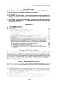 Dokument &sect; 134 Einleitung, Beteiligte
