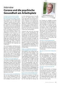 Dokument Interview: Corona und die psychische Gesundheit am Arbeitsplatz