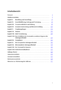 Dokument Inhalts&uuml;bersicht