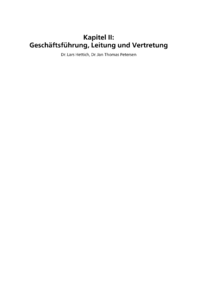 Dokument Geschäftsführung, Leitung und Vertretung