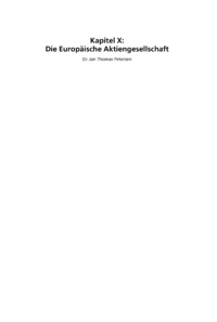 Dokument Die Europäische Aktiengesellschaft