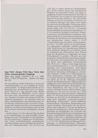 Dokument lnge Pohl / Jürgen Pohl (Hg.): Texte über Texte. Interdisziplinäre Zugänge