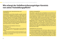 Dokument Wie erlangt der Unfallversicherungstr&auml;ger Kenntnis von seiner Feststellungspflicht?