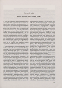 Dokument Noch einmal: Quo vadis, DaF?