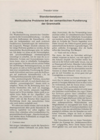 Dokument Standardanalysen – Methodische Probleme bei der semantischen Fundierung der Grammatik