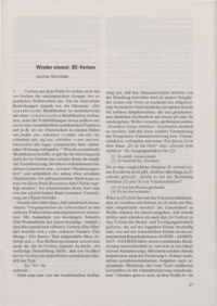 Dokument Wieder einmal: BE-Verben