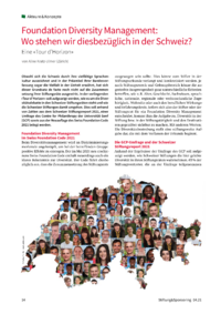 Dokument Foundation Diversity Management: Wo stehen wir diesbezüglich in der Schweiz?