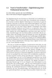 Dokument Trust in Transformation – Digitalisierung einer Professional Service Firm
