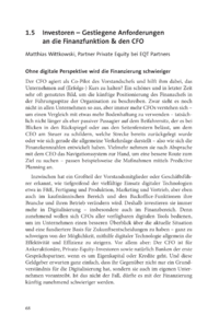 Dokument Investoren – Gestiegene Anforderungen an die Finanzfunktion & den CFO