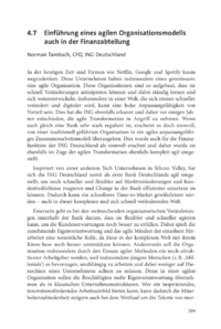 Dokument Einführung eines agilen Organisationsmodells auch in der Finanzabteilung