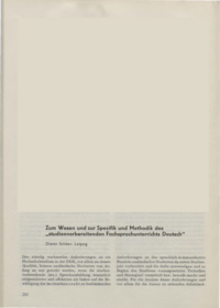Dokument Zum Wesen und zur Spezifik und Methodik des 