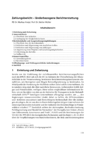 Dokument Zahlungsbericht – länderbezogene Berichterstattung