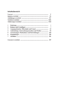 Dokument Inhaltsübersicht