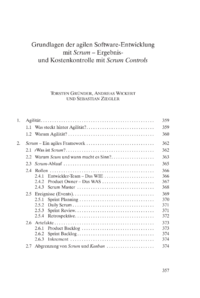 Dokument Grundlagen der agilen Software-Entwicklung mit Scrum – Ergebnis- und Kostenkontrolle mit Scrum Controls