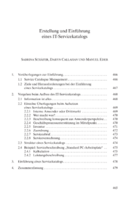 Dokument Erstellung und Einführung eines IT-Servicekatalogs