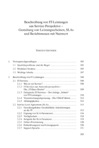 Dokument Beschreibung von IT-Leistungen aus Service-Perspektive &ndash; Gestaltung von Leistungsscheinen, SLAs und Berichtswesen
