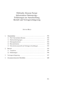 Dokument Fallstudie: Kuraray Europe – Infrastruktur-Outsourcing – Erfahrungen aus Ausschreibung, Betrieb und Vertragsverlängerung