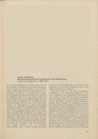 Dokument Lothar Hoffmann: Kommunikationsmittel Fachsprache. Eine Einführung