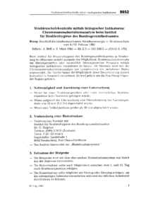 Dokument Strahlenschutzkontrolle mittels biologischer Indikatoren: Chromosomenaberrationsanalyse beim Institut f&uuml;r Strahlenhygiene des Bundesgesundheitsamtes