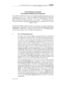 Dokument Verwaltungsvorschriften zum Bundes-Immissionsschutzgesetz