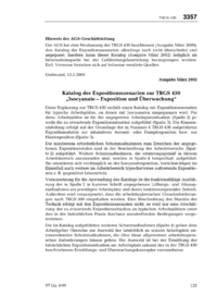 Dokument Katalog der Expositionsszenarien zur TRGS 430 &bdquo;Isocyanate &ndash; Exposition und &Uuml;berwachung&ldquo;