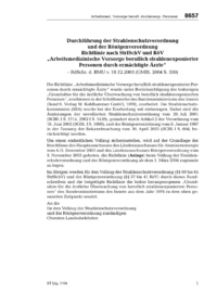 Dokument Richtlinie Arbeitsmedizinische Vorsorge beruflich strahlenexponierter Personen durch erm&auml;chtigte &Auml;rzte