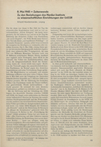 Dokument 8. Mai 1945 &ndash; Zeitenwende 