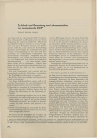 Dokument Zu Inhalt und Gestaltung von Lehrmaterialien zur Landeskunde DDR