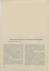 Dokument Textlinguistische Erkenntnisse und Fremdsprachenunterricht