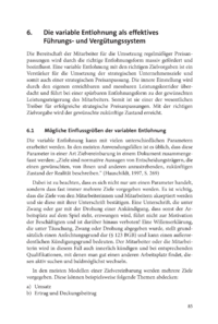 Dokument Die variable Entlohnung als effektives Führungs- und Vergütungssystem