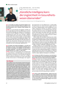 Dokument „Künstliche Intelligenz kann die Ungleichheit im Gesundheitswesen überwinden“
