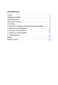 Dokument Inhalts&uuml;bersicht