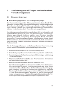 Dokument Ausführungen und Fragen zu den einzelnen Versicherungsarten