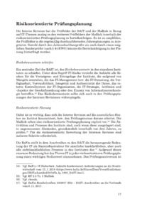 Dokument Risikoorientierte Prüfungsplanung